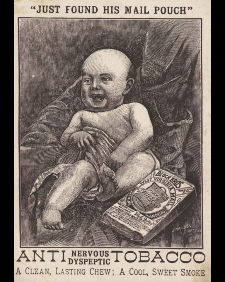 Bebés en anuncios de tabaco Bloch Bros.