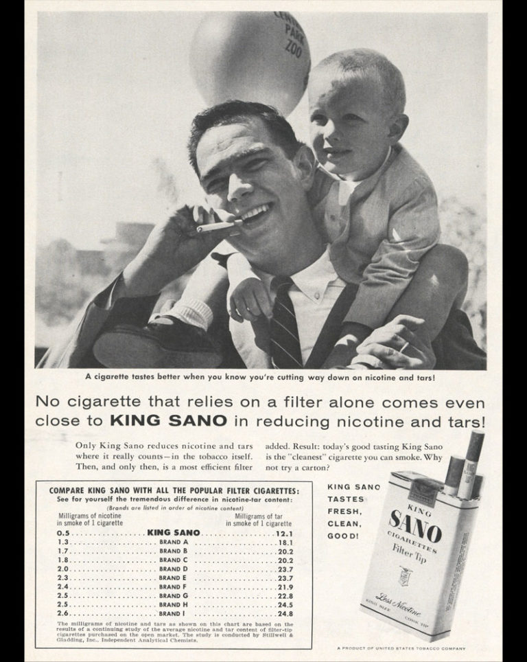 Bebés en anuncios de tabaco Sano